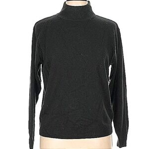 Dressbarn Black Mock Neck‎ Knit Sweater Long Sleeve Stretch Classic Large